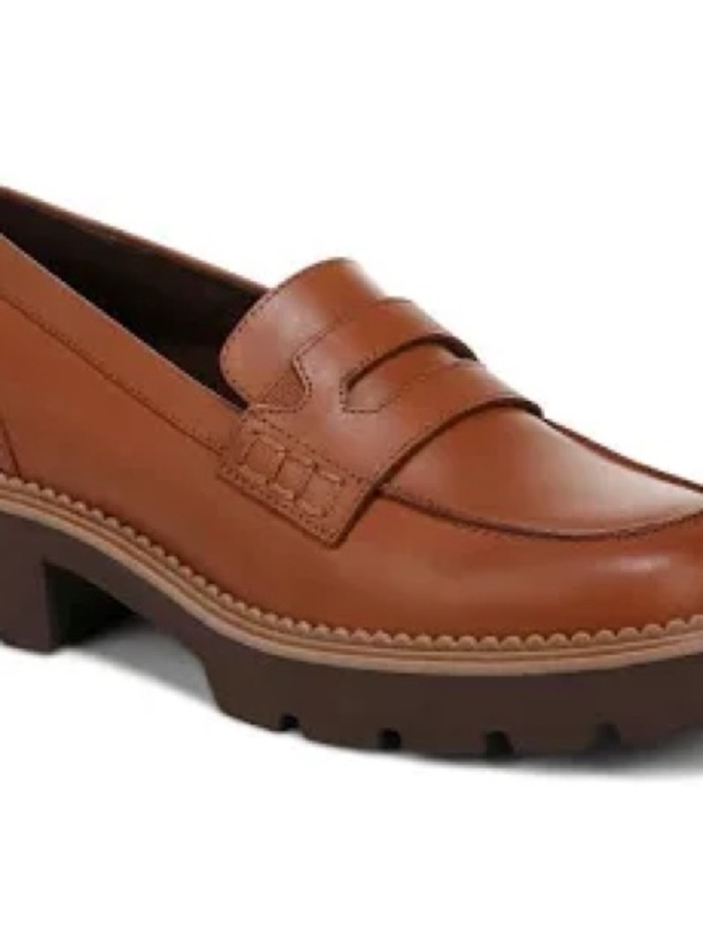 Vionic Fillmore Classic Brown Leather Penny Loafers for Women